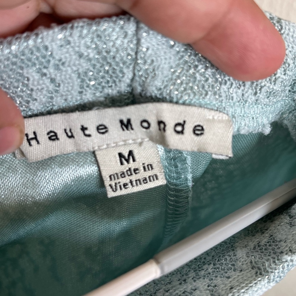 Haute Monde Shimmering Aqua Blouse